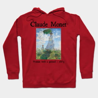 Woman with a parasol by Claude Monet Hoodie